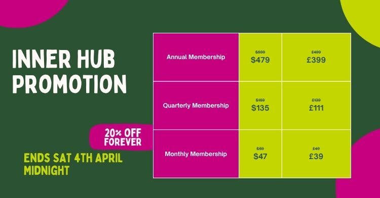 Inner Hub 20% off 750x392