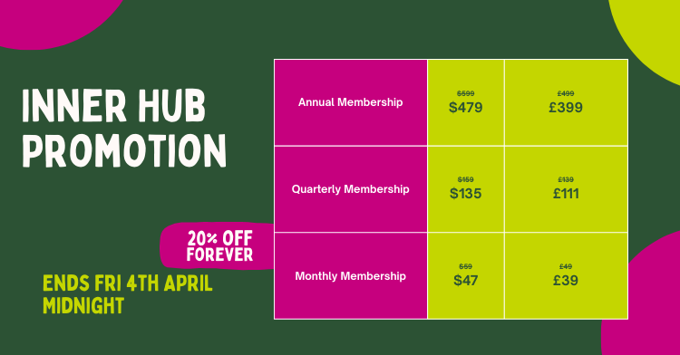 Inner Hub 20% off 750x392